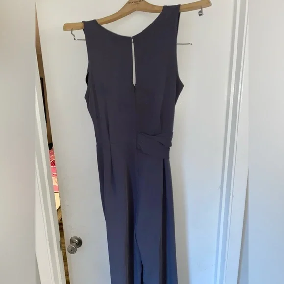 ASTR The Label Gray Knot Waist Tie Sleeveless Jumpsuit XL - Picture 7 of 7